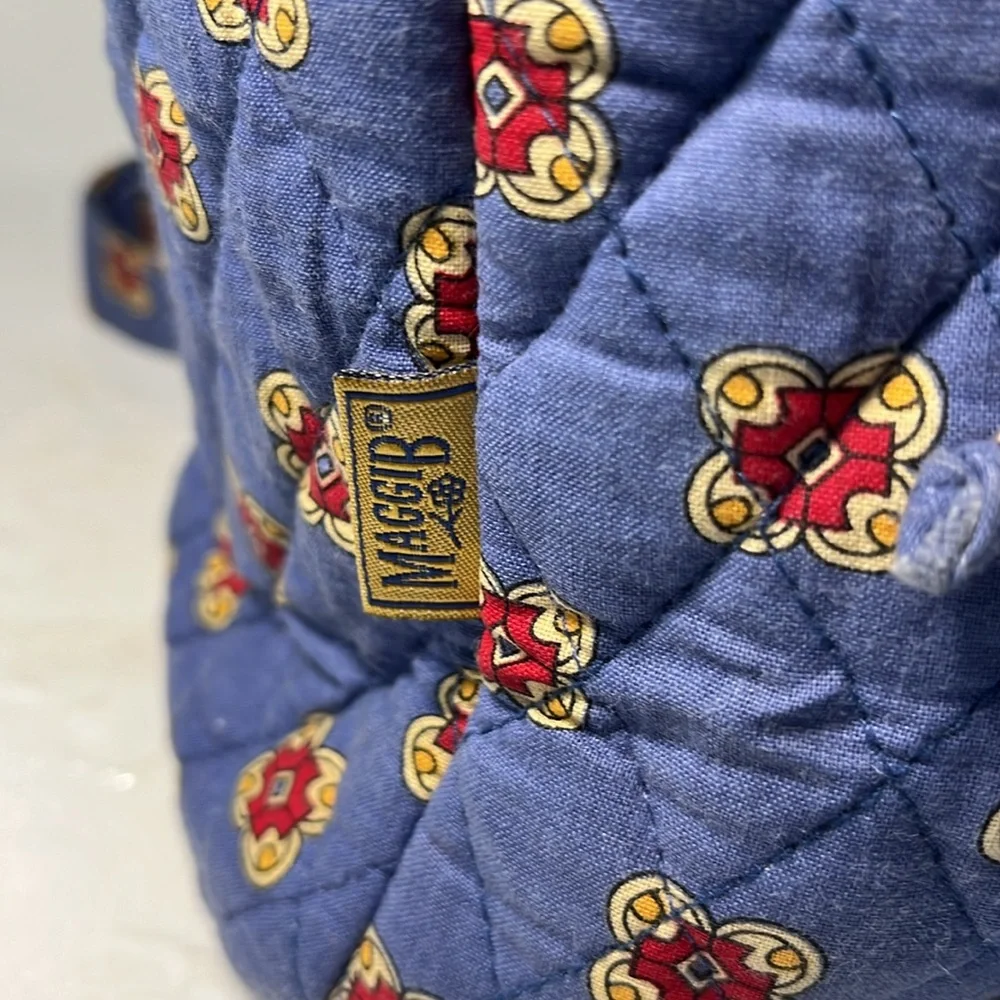 MaggiB Blue Quilted Backpack